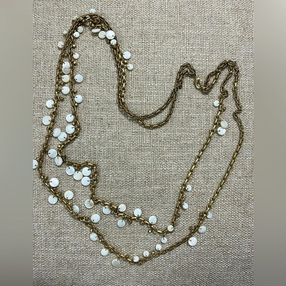 Double strand 36” beaded disc necklace - Picture 4 of 5